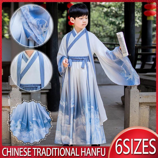 Kids Ancient Chinese Traditional Hanfu Dress Tang Suit Cosplay Costume Dress - Aimall