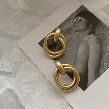 Simple Geometric Knot Earrings Fashion Jewelry Women Elegant Accessories