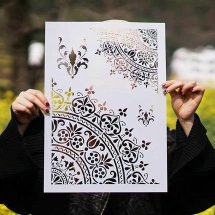 A4 DIY Craft Mandala Stencils Template For Walls Painting Scrapbooking Stamping - Aimall