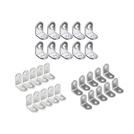 10pcs 90-degree L Type Angle Brackets Right Angle Fixed Support Furniture Connector