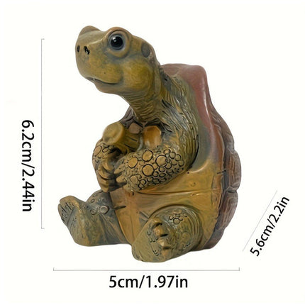 Fishing Turtle Ornament Cute Outdoor Patio Pool Decoration for Garden Balcony
