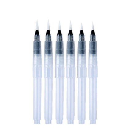 6x Artist Ink Water Brush Pen Set For Watercolor Calligraphy Painting Drawing - Aimall