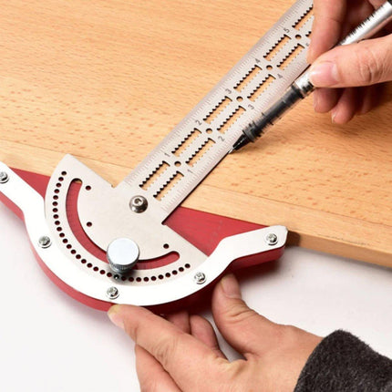 Woodworking Edge Ruler Protractor Angle Measuring Tool Carpenter
