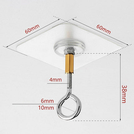 12 PCS Heavy Duty Self Adhesive Hooks Stainless Steel Ceiling Hooks for Home