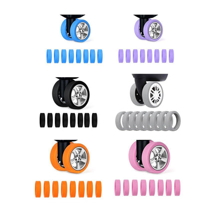 16 PCS Silicone Luggage Wheels Cover Caster Shoes Wheel Protector for Luggage - Aimall