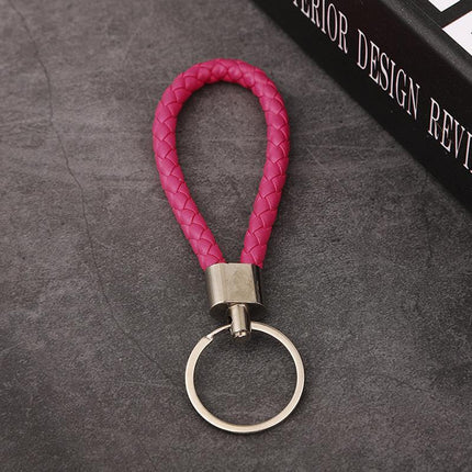 Handmade Leather Rope Keychain Car keychain Bag Pendant Accessories - Aimall