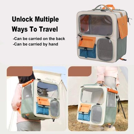 Large Capacity Pet Backpack for Cats Dogs Travel Carrier Ideal for Outdoor Use