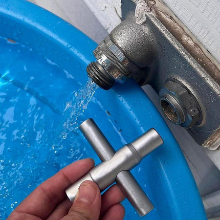 4 in 1 Silver Cross Faucet Wrench Household Bathroom Tool Multipurpose Wrench