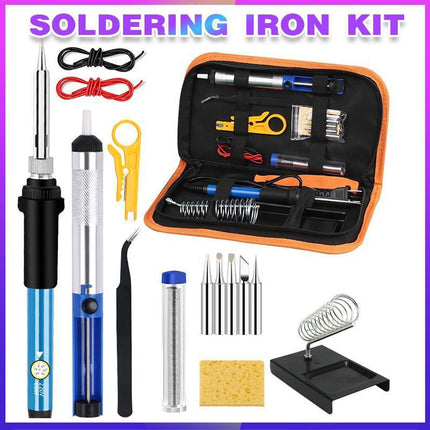 15IN1 Soldering Iron Kit 60W Electric Welding Tool Adjustable Temperature NEW - Aimall