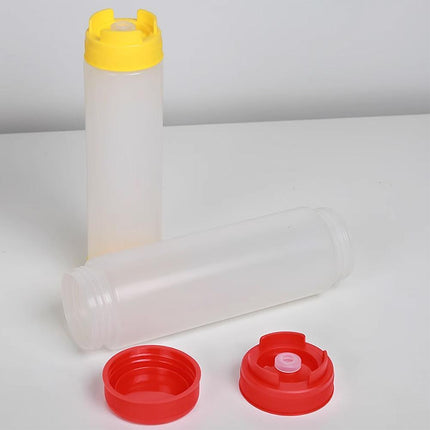16oz Plastic Sauce Dispenser Bottles Large Capacity Double-ended Squeeze Bottles - Aimall