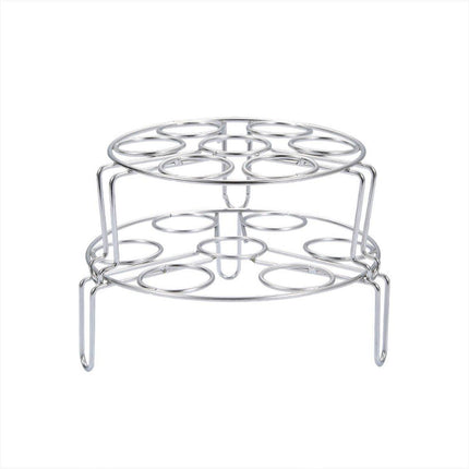 Double Layer 304 Stainless Steel Steaming Rack Tripod Egg Rack Kitchen Cooking