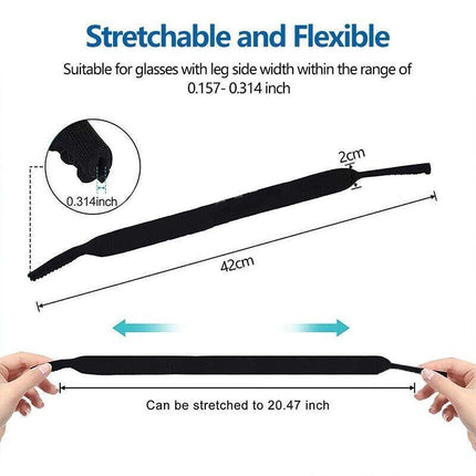 Sunglasses Strap Sports Band Glasses Neck Cord Neoprene Eyewear Black NEW - Aimall