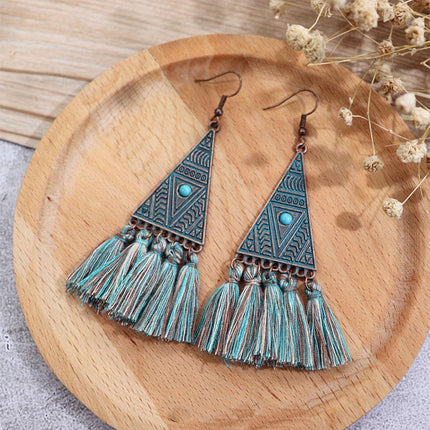 Vintage Tassel Earrings for Women Long Ethnic Style Dangle Fashion Jewellery