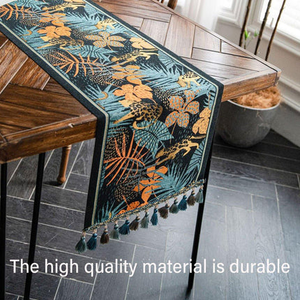Floral Tablecloth for Coffee Table Banana Leaf Pattern Dining Table Cover Decor