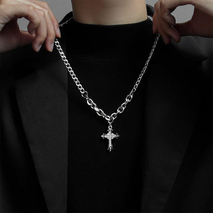 Hip Hop Cross Necklaces Men Women Punk Style Fashion Jewellery Chain