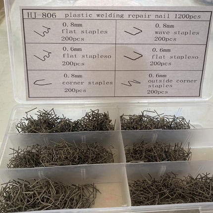 1200PCS Steel Hot Stapler Staples Repair Tools Kit For Plastic Welder Car Bumper - Aimall