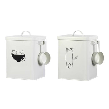 Food Storage Bucket Sealed Moisture Proof Container for Cat Dog Snacks Tin Box