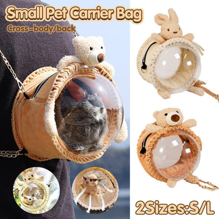 Portable Pet Carrier Bag for Hamster Chinchilla Breathable Travel Shoulder Bag