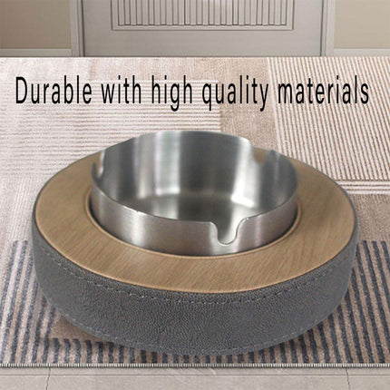 Leather Tissue Box Holder Decorative Storage Box with Ashtray for Hotel Use