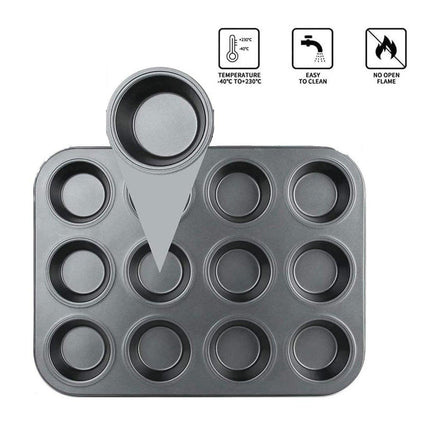 2pcs 12 Holes Round Cake Mould Baking Pan for DIY Cake Making and Baking Tools
