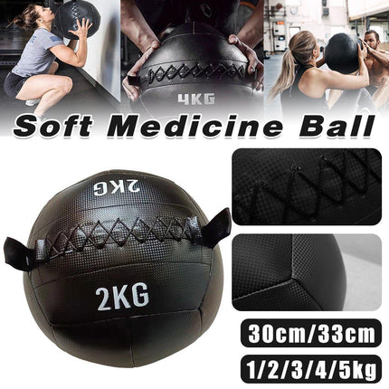 Non-Elastic Soft Squat Wall Ball for Solid Gravity and Balance Training Workouts