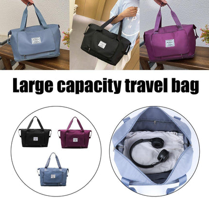 Large Capacity Travel Bag Foldable Luggage Tote Lightweight Storage Duffel Bag