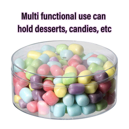 10pcs Clear Round Gift Boxes Plastic Candy Storage Containers for Party Favors