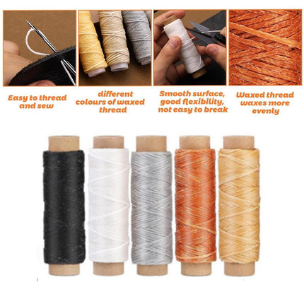 33Pcs DIY Leather Craft Hand Tools Kit Stitching Sewing Stamping Carve Work Set