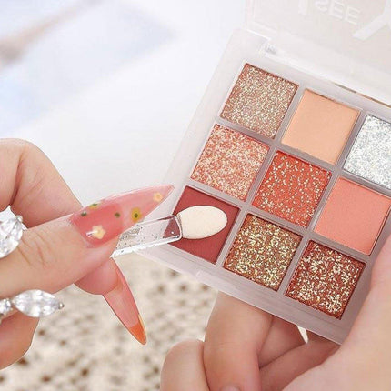 Nine Colour Eyeshadow Palette Tray Makeup Compact Travel Size Cosmetic