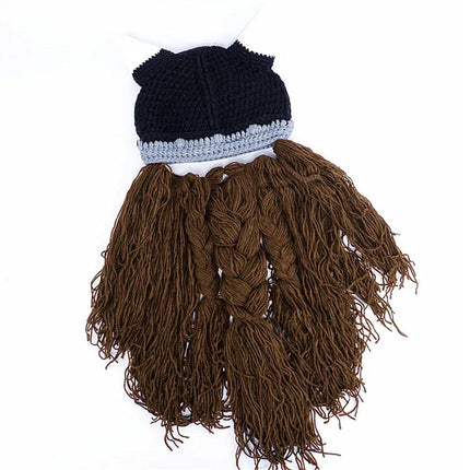Funny Beard Party Hat Costume Accessory Warm Winter Beanie Unisex Gift Ideas