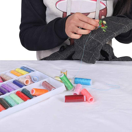 50 Rolls Polyester Colors Sewing Thread Box Kit Set For DIY Sewing Machine Home - Aimall