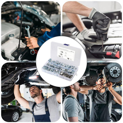 80pcs Stainless Steel M4 M5 M6 M8 Sheet Metal Nut Clips Fastener Assortment