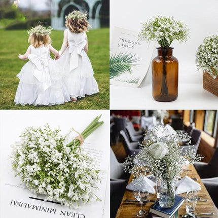12PCS Artificial Foam Gypsophila Flower Bouquet for Wedding and Home Ornaments