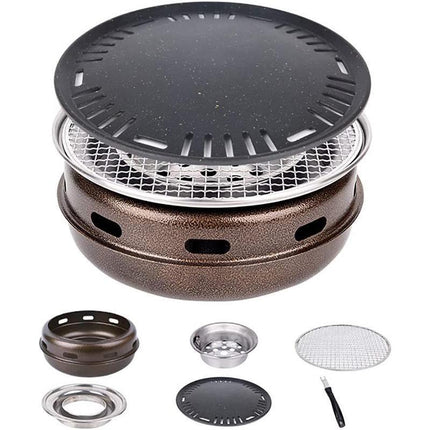 Multifunctional Charcoal Barbecue Grill Household Korean BBQ Grill Port - Aimall