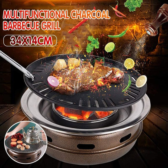 Multifunctional Charcoal Barbecue Grill Household Korean BBQ Grill Port - Aimall