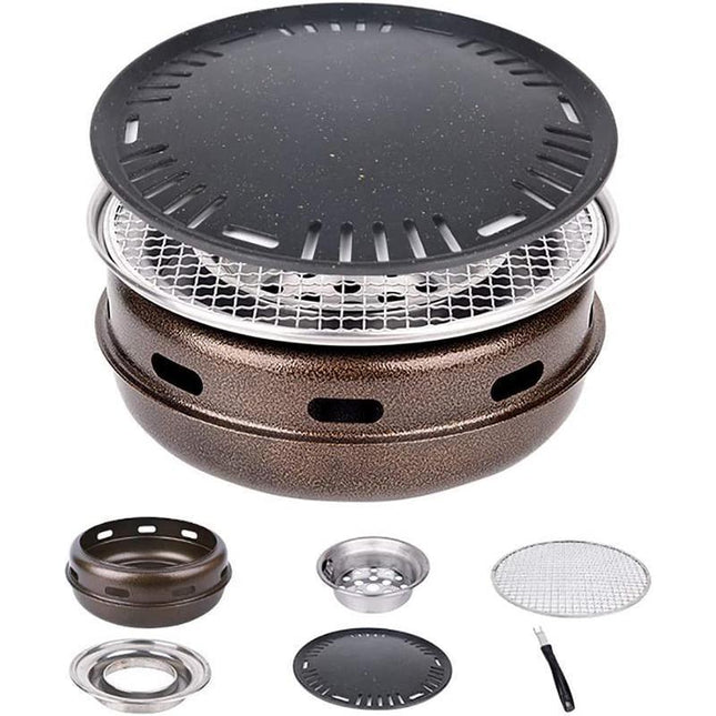 Multifunctional Charcoal Barbecue Grill Household Korean BBQ Grill Port - Aimall