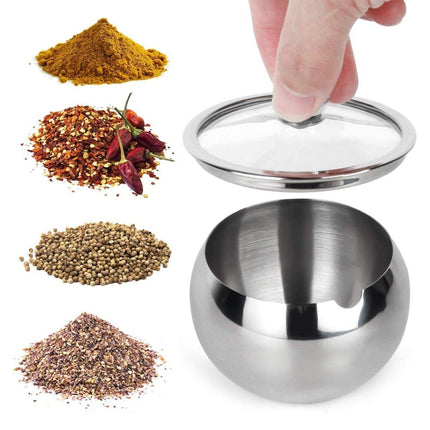 Kitchen Stainless Steel Spice Jar Home Storage Container for Herbs and Seasoning
