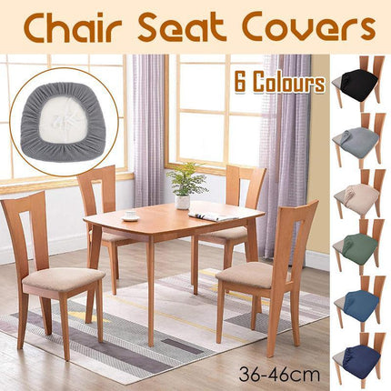 Stretch Dining Room Chair Seat Covers Slip Jacquard Removable Washable Slipcover - Aimall