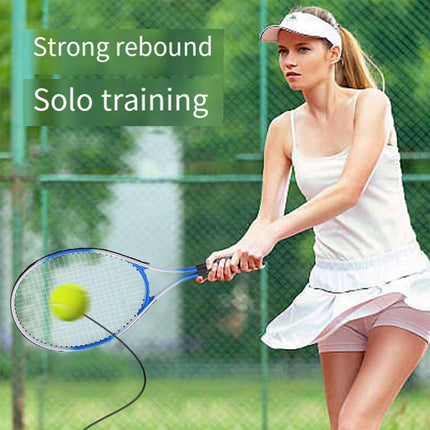 Tennis Training Device Single Rebound Kit with Aluminum Racket and Elastic Band