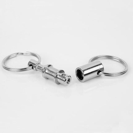 4X Detachable Quick Release Removable Keyring Keychain Key Ring Pull Apart Split - Aimall