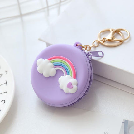 Bag Charm Coin Purse Keychain Zipper Change Purse Key Ring Purse With Keychain - Aimall
