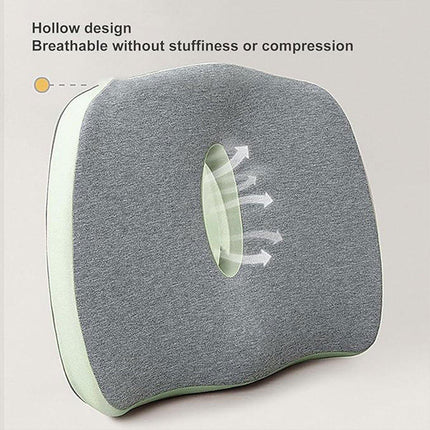 Memory Foam Seat Cushion for Office and Travel Support with Ergonomic Design