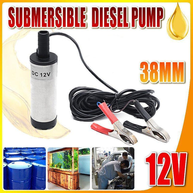 Dc 12V Submersible Pump For Oil Water Oil Diesel Fuel Transfer Pump Refueling Au - Aimall