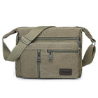 Multi Layer Canvas Crossbody Bag Casual Shoulder Bag for Travel Messenger Bag