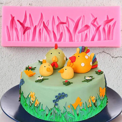 2PCS Grass Shape Silicone Cake Mold DIY Chocolate Baking Tool for Cookies Cake