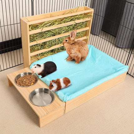 Rabbit Feeder Box Small Animal Feeder for Pet Feeding Storage Home Use Durable