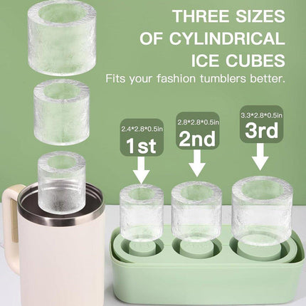 Silicone Ice Cube Tray for 20oz 30oz 40oz Tumbler Easy Release Reusable Mold