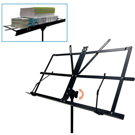 Foldable Sheet Music Stand Tripod Holder with Carry Bag for Stage Violin Guitar - Aimall