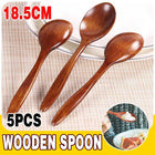 5PCS/lot Kitchen Wooden Spoon Bamboo Cooking Utensil Soup Teaspoon Tableware - Aimall
