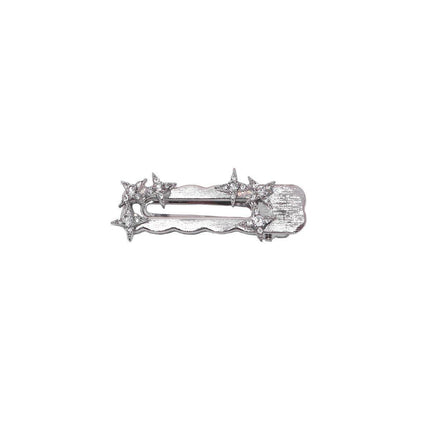 Super Flash Silver Star Hair Clips Duck Beak Barrettes Hair Accessories Set